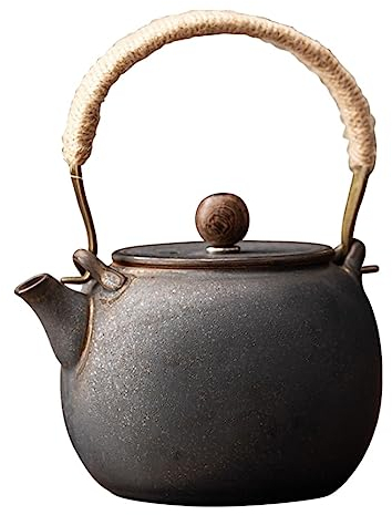 ASHSDI Tetera Marroqui Hervidor De Té De Estilo Chino De 475 Ml, Tetera De Hierro Fundido, Modelada para Hacer Té En El Hogar Y La Oficina Tetera Turca
