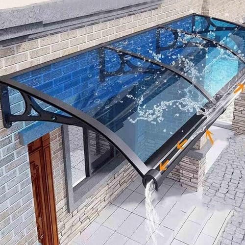 YWQJL Door Porch Canopy Outdoor，front Door Canopy Waterproof Awning，door Canopies Porch Canopy With Sides Aluminum Metal Frame for Outside House Balcony Garage Window Patio,Blauw1-60x160cm