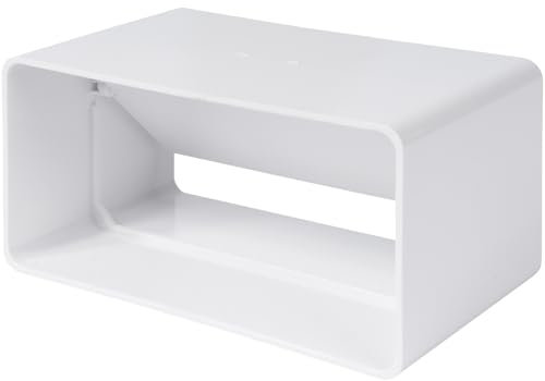 Vent Systems Conector de conducto rectangular de 120 x 60 mm con amortiguador de retroceso – Conector de salida de tubo – Calefacción, refrigeración, ventilación – Adaptador de canal del sistema HVAC