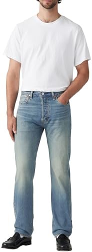 Levi's Herren Jeanshose 501 Original mit Knopfleiste, Straight Fit, Lean Machine LTWT, W29/L32