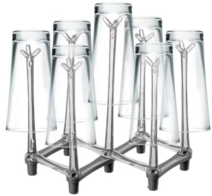 Cup Drainer - Glass Bottle Drainer Kitchen Cup Drainer Dish Drainer Reusable Space Saving Counter Stand with Non-Slip Bottom for Insulated Water Bottles