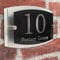 House Numbers Plaques Modern Black Door Plaques For Wall Address House Number Plates for Outside Personalised Front Door Number Perspex Acrylic Door Sign (Black Background & Clear Text)