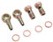 Kit de Boulons Banjo, Raccords de Boulons Cannelés pour Tuyau Banjo en Acier Inoxydable, Filetage M14 X 1,5 Mm pour Tuyau de Liquide de Refroidissement de 9 à 10 Mm de Diamètre