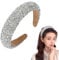 Strass Stirnband Damen Haarreif Kristall Haarreifen Glitzer Strass Haarreif Breit Haarband Mode Haarschmuck Haarreifen für Frauen, Mädchen Geburtstagsgeschenk, Hochzeit Braut Haarschmuck (Silber)