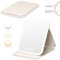 NXPZ Miroir de Maquillage Lumineux, Miroir Rechargeable Portable, Miroir de Voyage Pliable Ultra HD, 3 Couleurs de Lumière, Luminosité Réglable, Fonction Mémoire, Parfait pour Voyage et Maison