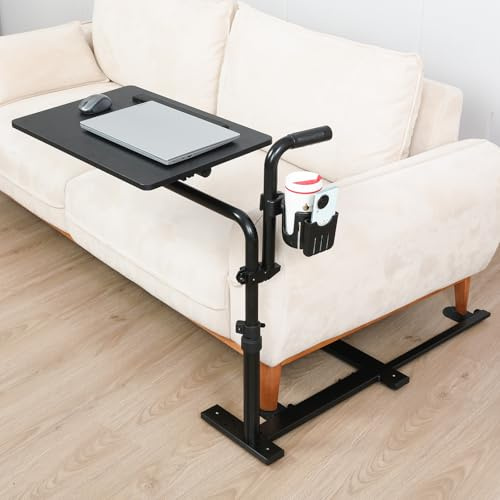 23.6*15.7 Tray Table, 360° Swivel Table for Recliner, tv Tray with Ergonomic Stand Assist Safety Individually Adjustable Handle, Laptop Desk for Couch, Sofa and Recliner