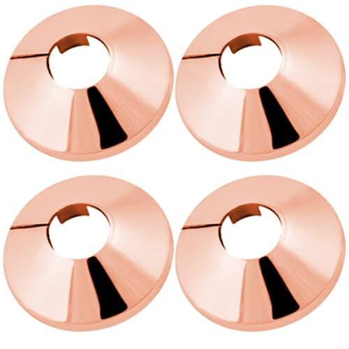 Fauhapyway Lot de 4 cache-tuyaux réglables pour radiateur, finition chromée, pour tuyaux de 15 mm