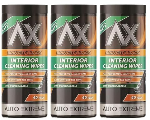 PEBBLE HUG Cleaning Wipes Natural Matt, Streak-Free, Effortless, Hygienic Cleaning, Remove Dirt, Dust, Grease, Interior & Exterior Use, Ideal For Dashboards, Consoles, Trims, (3 Pcs)