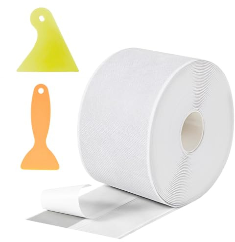 5M Waterproof Tanking Tape, Self Adhesive Permanent Strong Shower Seal Tape with 2 Sealing Tool, Tanking Tape for Shower, Bathrooms, Balconies, Wetroom, Outdoors Indoors Preventing Leaks