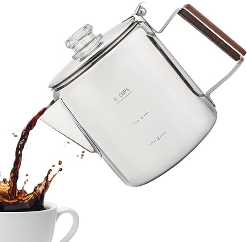 HonJiekomy Percolator Kaffeekanne - Kaffeemaschine,Tragbare Maschine Mit Kompaktem Retro-Design Für