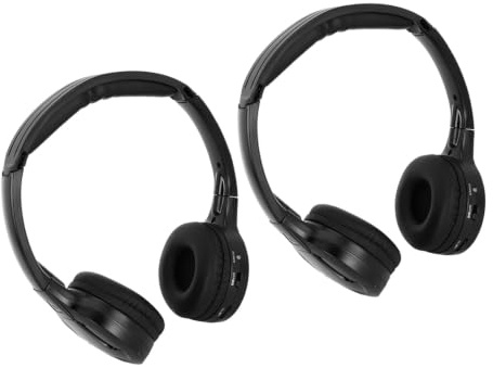Tosuny Auriculares Estéreo Inalámbricos por Infrarrojos |Auriculares Inalámbricos de 2 Canales para Reposacabezas de DVD para Automóvil