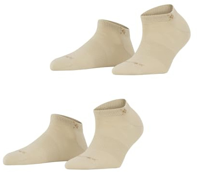 Burlington Damen Everyday Sneaker 2-Pack Sneakersocken atmungsaktive Baumwolle verstärkte Damensneakersocken kurz strapazierfähig hautfreundlich rutschfrei einfarbig Multipack 2 Paar