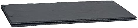 Argon Tableware Modular Slate Table Runner - 100 x 25cm - Black Natural Slate Dining Mat Decorative Long Dinner Table Centre Piece Platter for Kitchens, Bar, Restaurant, Weddings, Events