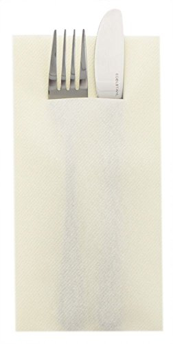 Sovie HORECA Airlaid Besteckservietten 40x40cm, Hochwertige Einweg-Serviette ideal für Hochzeiten, 100 STK, Champagner