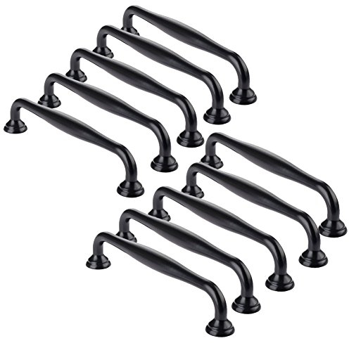 128mm Schwarz Schrank Schublade Türgriff Stangengriff Küchengriff Kleiderschrank Zieht Griffe Schubladegriff Türknöpfe [10er]