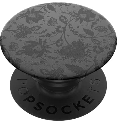 PopSockets PopGrip - Ausziehbarer Sockel und Griff für Smartphones und Tablets mit einem Austauschbarem Top - Dark Shadows