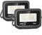 bapro 2pcs 50W 5000LM Lumières Extérieures 3500K Projecteur LED Ultra Mince Spot LED Extérieur Projecteur LED Extérieur Blanc Froid Lampe Projecteur IP65 Etanche Câble 0.5M