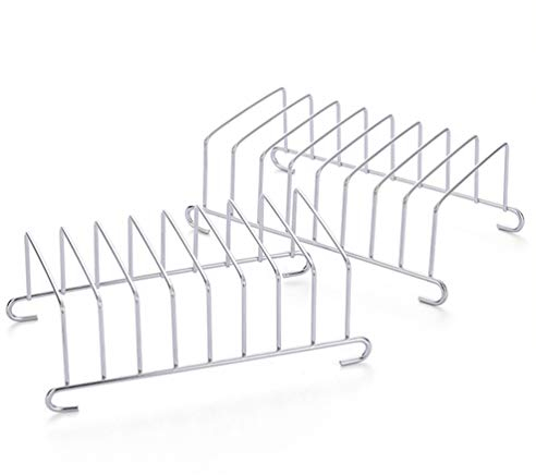 Yardwe 2pcs Toast Bread Rack Holder 8 Slice Holes Stainless Steel Tool Cooling Grid Bread Rack Rectangle Air Fryer Accessories Organizer