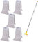 Abbey Heavy Duty Professional Kentucky Mop Handle and Holder with 5 Kentucky Mop Heads (450g) -Industrial Mop Colour Coded to Avoid Cross Contamination –Commercial Mop for Cleaning Hard Floors Yellow