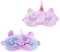 2er Pack Schlafaugenmaske, Tier Cartoon Augenmaske Plüsch Augenmaske Travel Breathable Eyeshade für Frauen und Kinder.