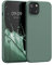 kwmobile Custodia Compatibile con Apple iPhone 13 Cover - Back Case per Smartphone in Silicone TPU - Protezione Gommata - verde militare