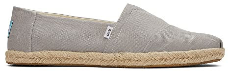 TOMS Alpargata Rope, Mocasines Planos Hombre, Gris (Gris Medio), 42.5 EU
