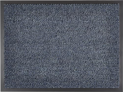 andiamo Fußmatte Venus - Schmutzfangmatte für den Hauseingang - flexibel einsetzbar als Türmatte innen, Fußabtreter im überdachten Außenbereich oder als Schuhmatte Blau 40 x 60 cm