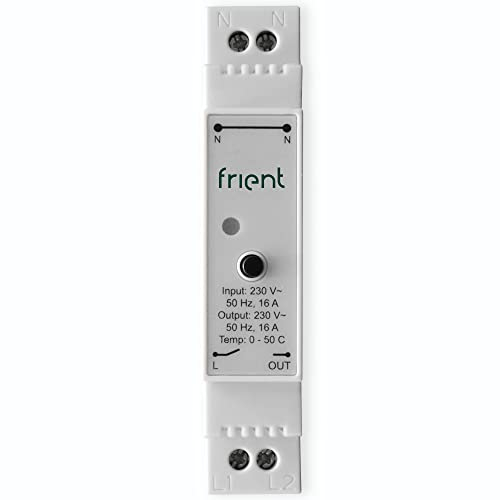 frient Smart DIN Relay | Remote on/off switch | Built-in power metering functionality| 16A | standard DIN rail mounting | Consumer Electronics | Zigbee | Works with Homey and SmartThings