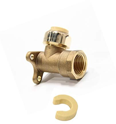 EFIELD NSF ANSI61 Rohrbogen aus Messing, 1,9 cm (3/4 Zoll) Steckanschluss x 1,9 cm (3/4 Zoll) NPT