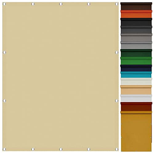 Tenda da Sole per Esterno Rettangolare 2 x 4 m 98% Anti-UV Tende Parasole Rettangolare con Kit di Fissaggio per Piscina Piante Villa Serre, Giallo sabbia