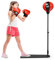 SPOTRAVEL Freestanding Punching Bag, Boxing Bag with Height Adjustable Stand, Junior Boxing Gloves and Hand Pump, Kids Boxing Equipment Set for Home, Gym & Office, Black + Red