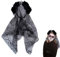 AOOGON Totenkopf Blume Schwarz Spitze Schleier Stirnband, Halloween Schwarze Rose Schleier Stirnband Kopfschmuck, Blumen Skelett Braut Schleier Kopfschmuck für Halloween Kostüm Party, Haarschmuck