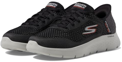 Skechers Herren Sneakers, Schwarz/Orange, 44 EU