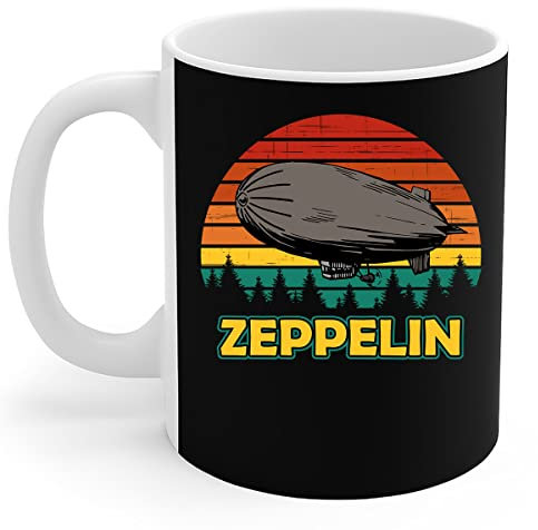 908 Kaffeebecher Keramik Tasse Geschenktasse Lustig Geschenk Weihnachten 330ml Luftschiffretro Vintage Zeppelin Luftballon-Liebhaber