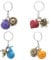 OVCOSER Lot de 4 porte-clés en forme de fruit du diable, anime One Luffy Piece Trafalgar Law Ace Zoro en alliage de zinc, multicolore, défaut