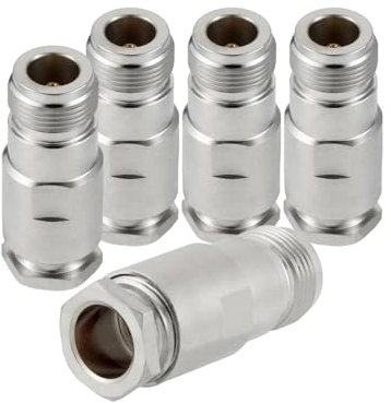 Vecys 5PCS N Weiblich Kit Soldado RF Steckverbinder 50 ohm N Weiblich Buchse RF Koaxialstecker Adapter für RG8 VLMR400 RG213 RF-Koaxialkabel