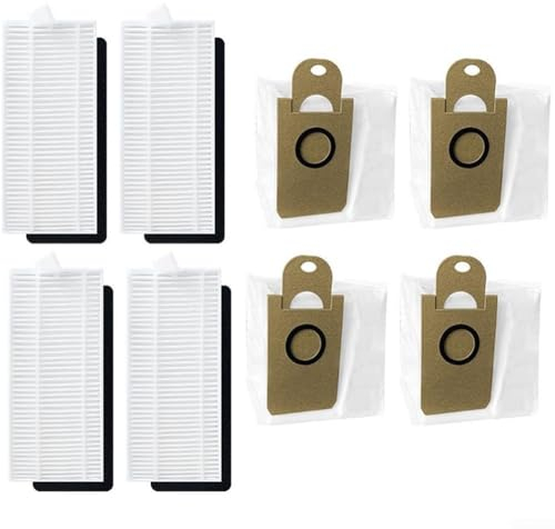 Ersatzteile für HONITURE für Q6 SE Roboterstaubsauger, Saugroboter Zubehör mit 4 Staubbeuteln, 4 Filter