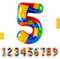 Ballons Chiffre 5 Ans - 101 CM Bloc Construction Ballon Coloré Aluminium Anniversaire Décoration Anniversaire Ballon Helium