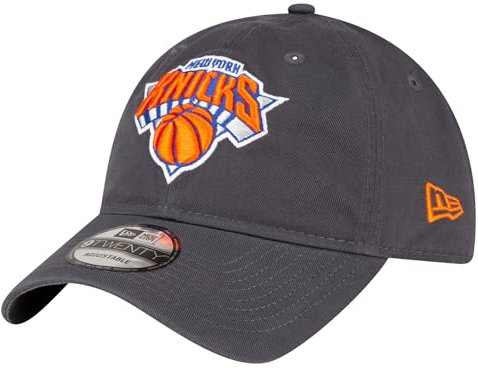 New Era NBA Core Classic 9TWENTY Graphite Charcoal Adjustable Hat Cap One Size Fits All, New York Knicks, Einheitsgr��e