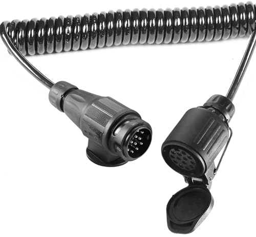 ETUKER Anhänger Verlängerungskabel Max.2.8M 12v Adapterkabel 13 poliger Stecker auf 13 poliger Anhänger Dose