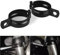 ZYTC 1-Paar Universal Motorrad Blinker Mount Halterung 1.3in-1.6in Blinker Blinker Licht Lampe Feste Montage Halterungen Klemmenhalter Unterstützung Vordergabel für Harley (schwarz)