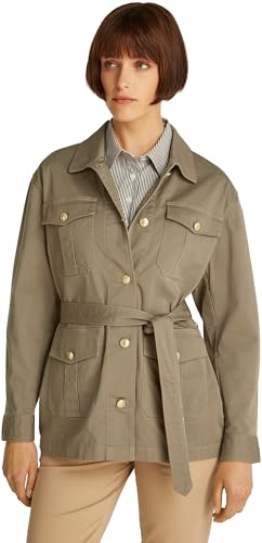 Tommy Hilfiger Damen Hemdjacke Gold Button Utility mit Brusttaschen
