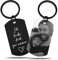 Meinearmbänder Personalisierter Schlüsselanhänger mit Bild & Gravur | Personalisierte Geschenke | Edelstahl | Schwarz Weiss Bild | Fotogravur | Geschenk Freund&Freundin