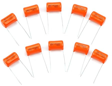 10 Stück Gitarren Tonkappen Kondensatoren Orange Drop Kondensatoren Gitarren Bass Tonkondensatoren Gitarrenzubehör 200 V 715 P .022