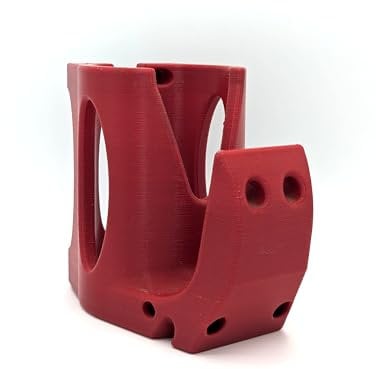 Blowtorch holder with front hook for spare bottles of propane (Red, Shortstack)