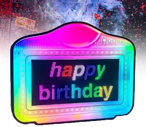 LED Digital VIP Bottle Presenter,Color Letter Billboard,Programming Scrolling Billboard,with App Programmable Light Up Sign Board,Remote Control