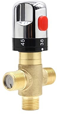 EXHOYAJB Messing Körper Automatische Mischen Thermostat Ventil Rohr Thermostat Wasserhahn Bad Wasser Temperatur Control Wasserhahn