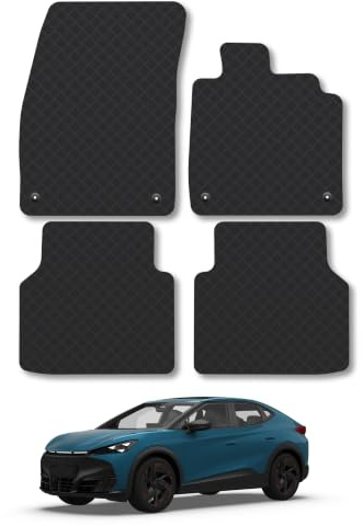 CUPRA Tavascan (2024+) 3mm Rubber Car Mats | Tailored Fit Durable Floor Mats Full Coverage Protection Waterproof Accessories Easy Clean Anti Slip Made in the UK