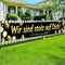 MEJOSER Abitur 2025 Abi Bachelor Graduation Deko Wir sind stolz auf Dich Banner 270x40cm Abschluss Prüfung Bestanden Gratulation Schulabschluss Geschenke Deko Schwarz Gold für Garten Draußen Wand
