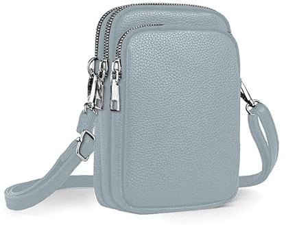Casecond Mini Tasche Damen Handy Schultertasche Kleine Handytasche zum Umhängen mit Geldbörse Umhängetasche Brieftasche Crossbody Bag für iPhone 16 Pro Max 15 14 13 Samsung Xiaomi Bis zu 7.5 Blau